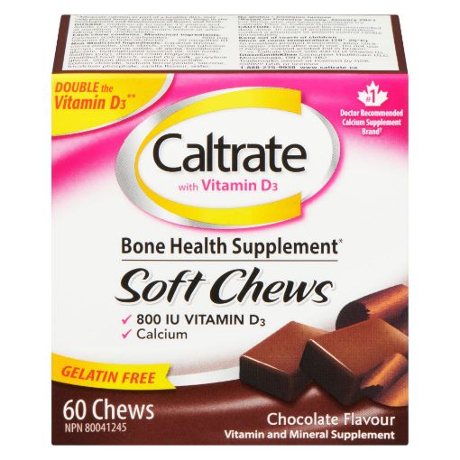 Picture of CALTRATE SOFT CHEWS - CHOCOLATE 600MG 60S                                  