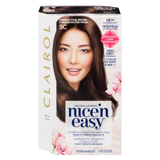 Picture of CLAIROL NICE N EASY HAIR COLOUR - 5C MEDIUM COOL BROWN                     