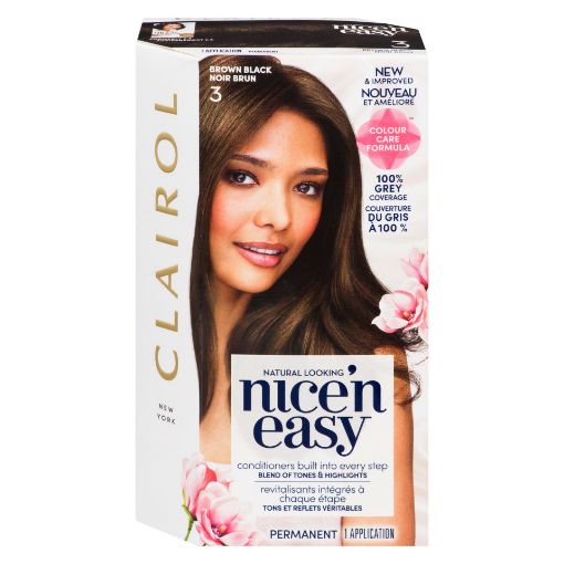 Picture of CLAIROL NICE N EASY HAIR COLOUR - 3 BROWN BLACK                            