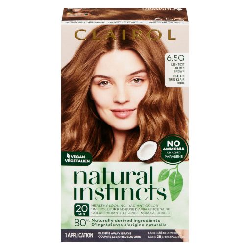 Picture of CLAIROL NATURAL INSTINCTS HAIR COLOUR - 6.5G LIGHTEST GOLDEN BROWN - AMBER 