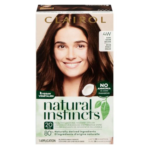 Picture of CLAIROL NATURAL INSTINCTS HAIR COLOUR - 4W DARK WARM BROWN - ROASTED CHESTN