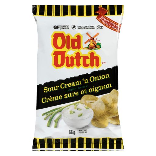Picture of OLD DUTCH CHIPS - SOUR CREAM N ONION 66GR