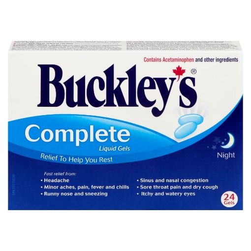 Picture of BUCKLEYS COMPLETE LIQUID GELS - NIGHTIME 24S                               