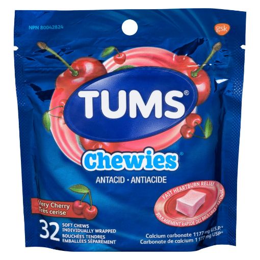 Picture of TUMS CHEWABLES - CHERRY 32S                                                