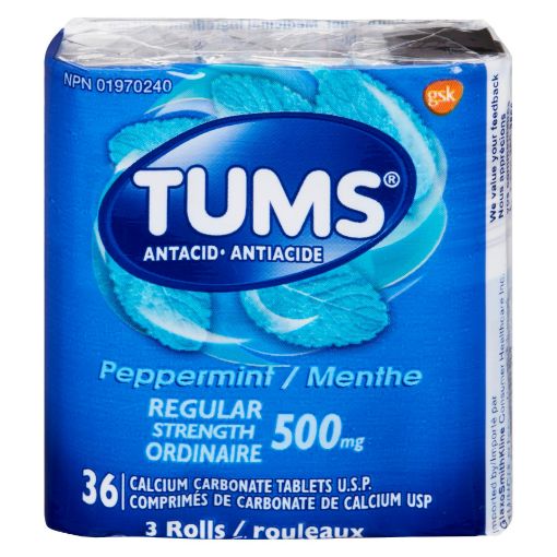 Picture of TUMS ROLLS REGULAR PEPPERMINT 3S