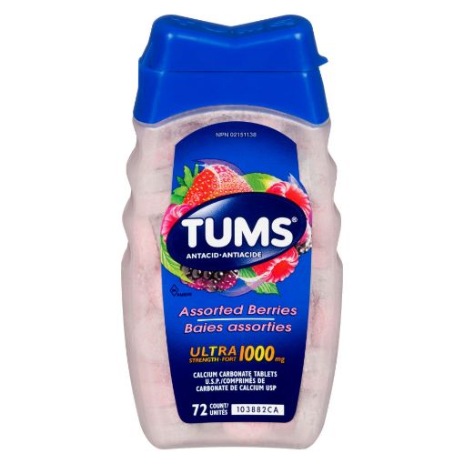 Picture of TUMS ULTRA STRENGTH - ASST BERRY TABLET 1000MG 72S                         