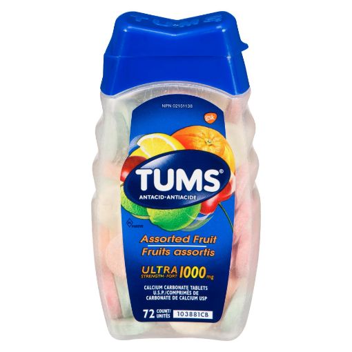 Picture of TUMS ULTRA STRENGTH - ASST FRUIT TABLET 1000MG 72S                         