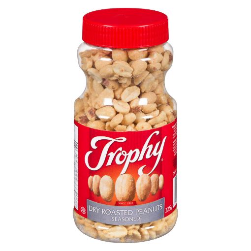Picture of TROPHY DRY ROASTED PEANUTS - JAR 325GR                                     