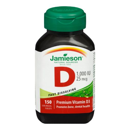 Picture of JAMIESON VITAMIN D3 1000IU SUBLINGUAL TABLET 150S                          