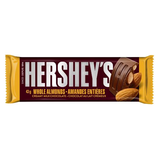 Picture of HERSHEY CREAMY MILK CHOCOLATE ALMOND BAR 43GR                              