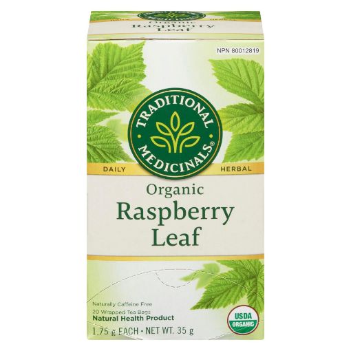 Picture of TRADITIONAL MEDICINALS ORGANIC TEA - RASPBERRY 20S              