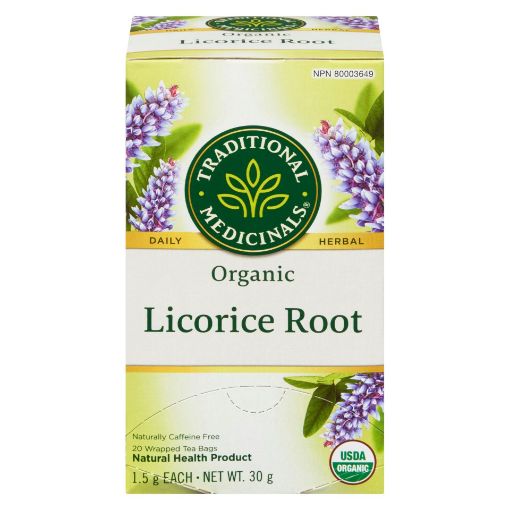 Picture of TRADITIONAL MEDICINALS ORGANIC TEA - LICORICE ROOT 20S                   