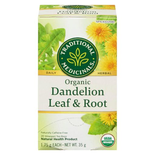Picture of TRADITIONAL MEDICINALS ORGANIC TEA - DANDELION LEAF AND ROOT 20S               