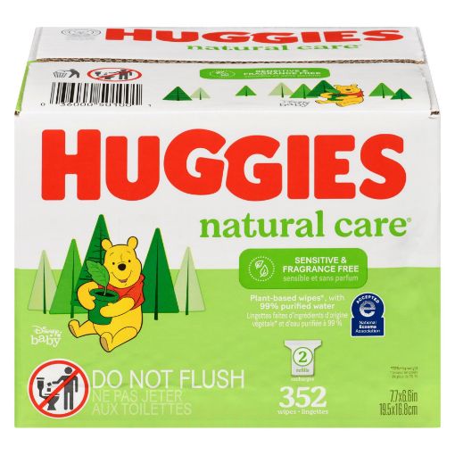 Picture of HUGGIES NATURAL CARE WIPES - UNSCENTED - REFILL 352S