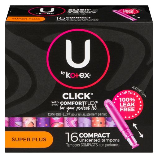 Picture of U BY KOTEX SUPER PREMIUM TAMPONS - SUPER PLUS ABSORBENCY 16S               