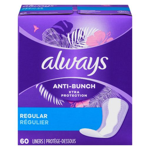 Picture of ALWAYS XTRA PROTECTION PANTY LINER - REGULAR - UNSCENTED  1.2X 60S