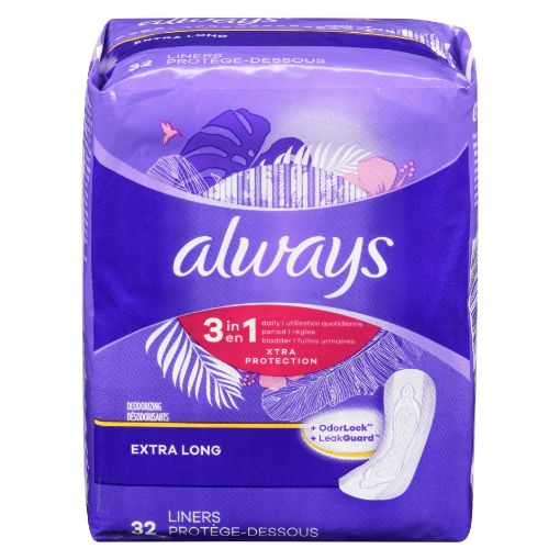 Pharmasave  Shop Online for Health, Beauty, Home & more. ALWAYS XTRA  PROTECTION 3-IN-1 PANTY LINERS - DAILY LINERS - XTRA LONG W/ LE