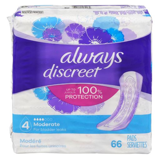 Picture of ALWAYS DISCREET PADS - MODERATE 66S