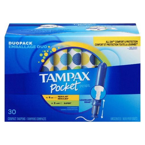 Picture of TAMPAX POCKET PEARL TAMPONS - DUO REG/SUP 2X 30S