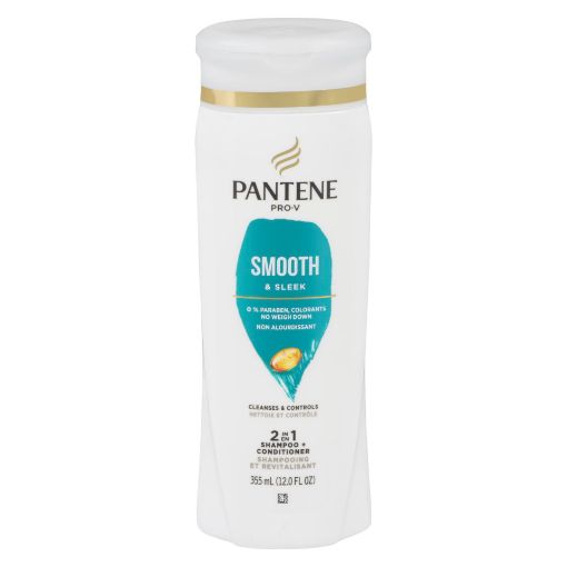 Picture of PANTENE PRO-V SMOOTH and SLEEK 2IN1 SHAMPOO and CONDITIONER 355 ML