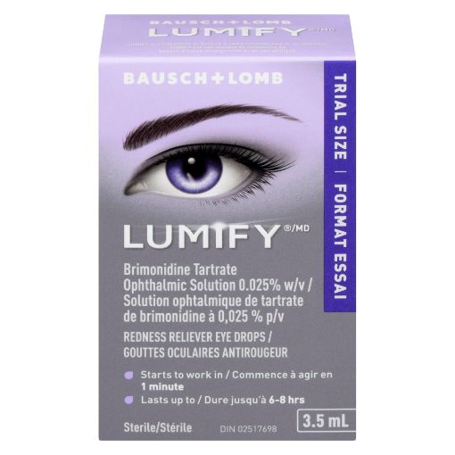 Picture of BAUSCH and LOMB LUMIFY EYE DROPS - TRIAL SIZE 3.5ML