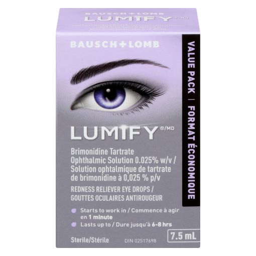 Picture of BAUSCH and LOMB LUMIFY EYE DROPS - VALUE PACK 7.5ML