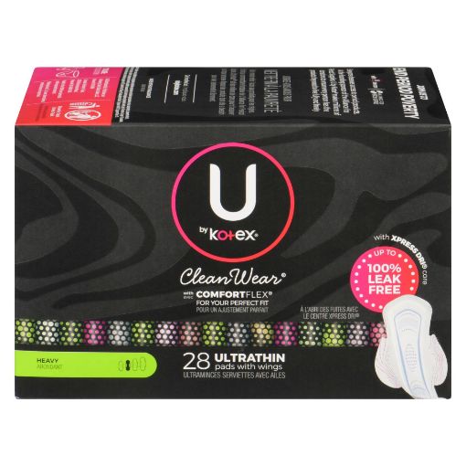 Picture of U BY KOTEX SUPER PREMIUM ULTRA THIN PADS - HEAVY W/WING 28S                
