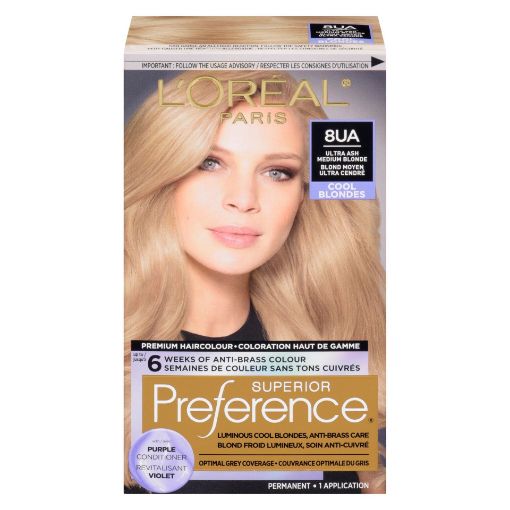 Picture of LOREAL PREFERENCE HAIR COLOUR - 8UA ULT ASH MED BLOND