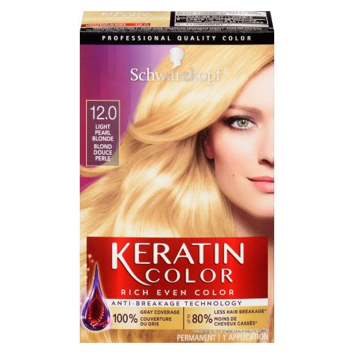 Picture of SCHWARZKOPF KERATIN COLOR HAIR COLOUR - 12.0 LIGHT PEARL BLONDER 60ML