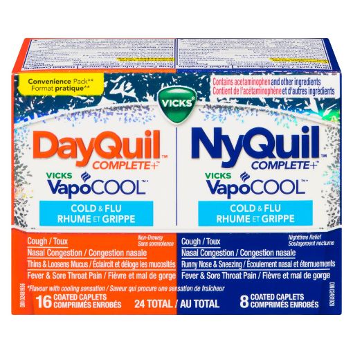 Picture of DAYQUIL NYQUIL COMPLETE VAPOCOOL COMBO COLD and FLU 24S
