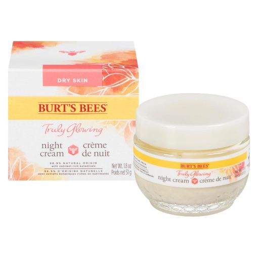 Picture of BURTS BEES TRULY GLOWING - NIGHT CREAM DRY SKIN 51GR