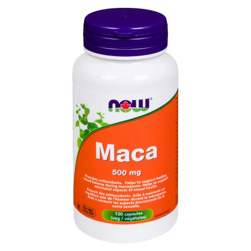 Picture of NOW MACA 500MG - VEGETABLE CAPSULES 100S