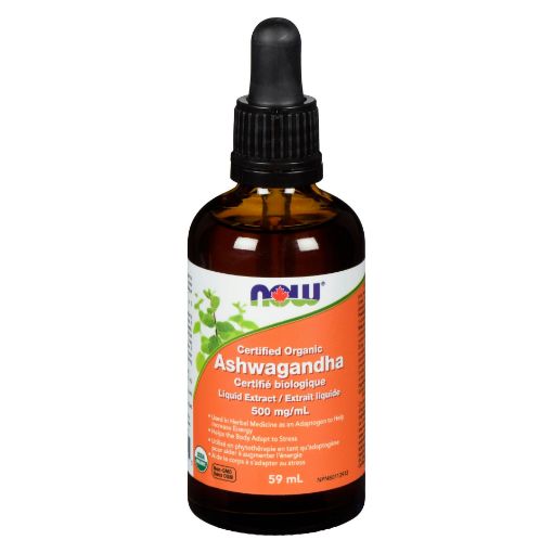 Picture of NOW ASHWAGANDHA 500MG LIQUID EXTRACT 59ML