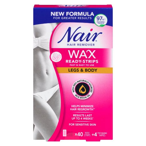 Picture of NAIR BRAZILIAN SPA CLAY PERFECT TEMP BODY WAX STRIPS 40S