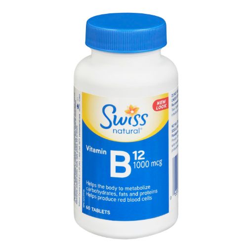 Picture of SWISS NATURAL VITAMIN B12 TABLET 1000MCG 60S                               
