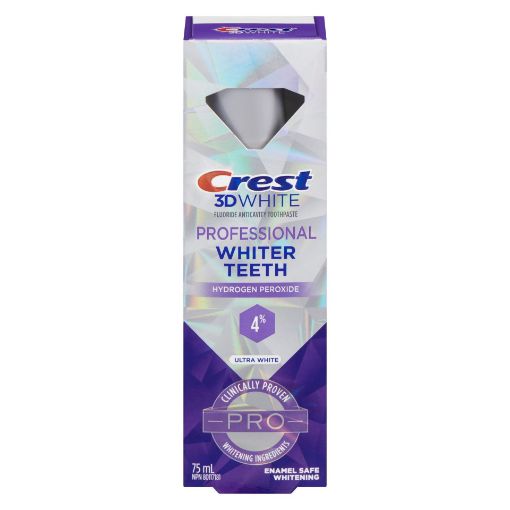 Picture of CREST 3D WHITE PROFESSIONAL PRO TOOTHPASTE - 4% HYDROGEN PEROXIDE 75ML