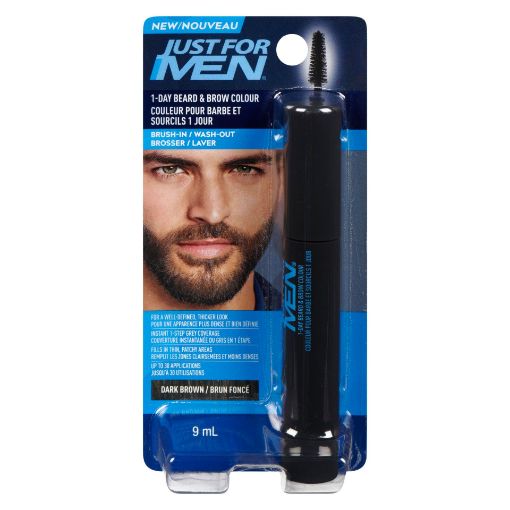 Picture of JUST FOR MEN 1 DAY BEARD and BROW COLOUR DARK BROWN 9ML