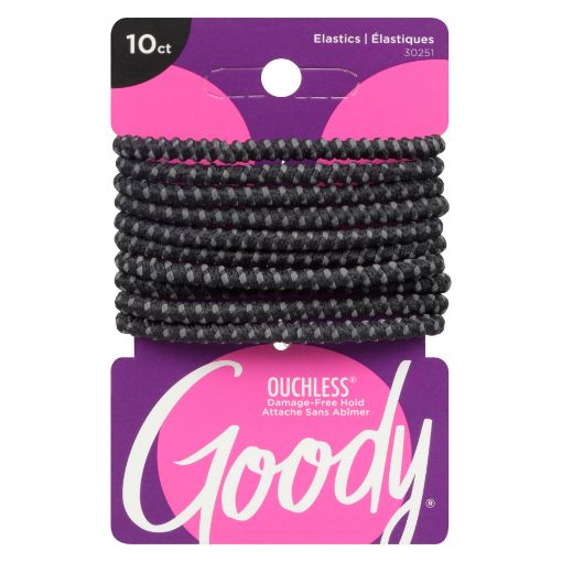 Picture of GOODY SLIDE PROOF ELASTICS - BLACK 5.5IN 4MM 10S