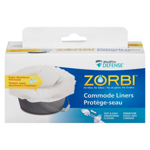Picture of MEDPRO DEFENSE ZORBI COMMODE LINERS W/CLEANIS 12S
