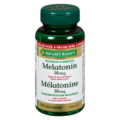 Picture of NATURES BOUNTY MELATONIN 10MG TABLETS 120S