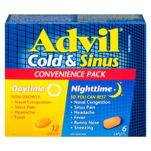 Picture of ADVIL COLD and SINUS DAY/NIGHT DUO PAK CAPLETS 200MG 18S