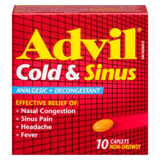 Picture of ADVIL COLD and SINUS CAPLETS 200MG 10S