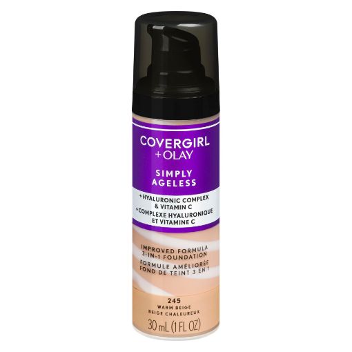 Picture of COVERGIRL+OLAY SIMPLY AGELESS 3N1 FOUNDATION - WARM BEIGE 30ML             