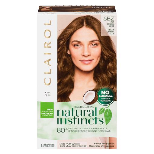 Picture of CLAIROL NATURAL INSTINCTS HAIR COLOUR - 6BZ LIGHT CARAMEL BROWN - AUTUMN BR