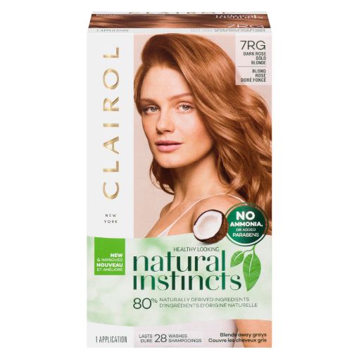 Picture of CLAIROL NATURAL INSTINCTS HAIR COLOUR - 7RG DARK ROSE GOLD BLONDE - ROSE GO