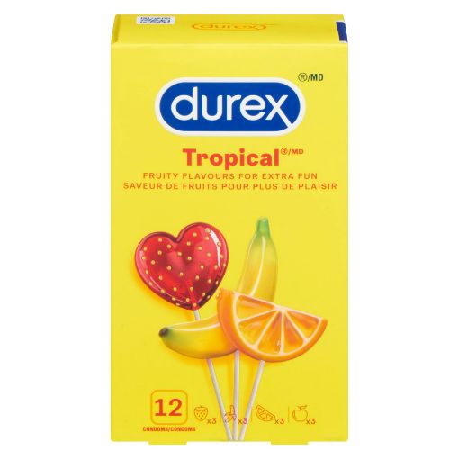 Picture of DUREX CONDOMS - TROPICAL COLOURS and SCENTS - LUBRICATED 12S