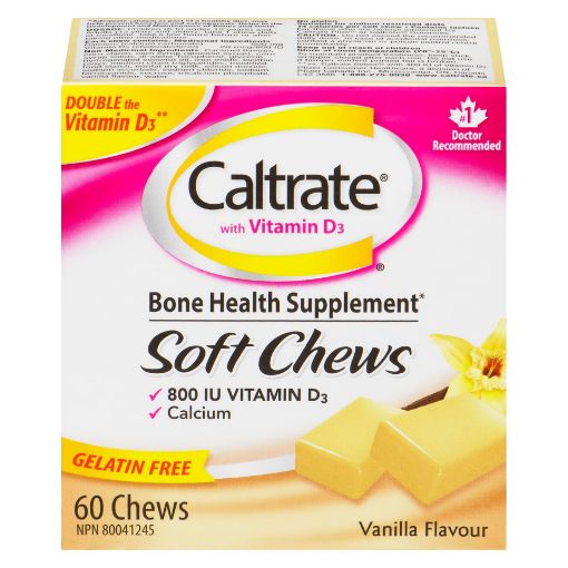 Picture of CALTRATE SOFT CHEWS - VANILLA 600MG 60S                                    