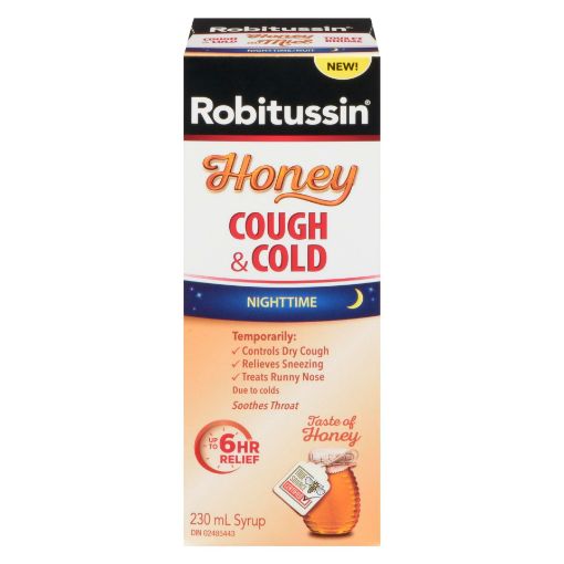 Picture of ROBITUSSIN HONEY COUGH MAX STRENGTH NIGHTTIME 230ML