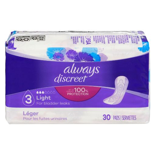 Picture of ALWAYS DISCREET PADS - LIGHT 30S