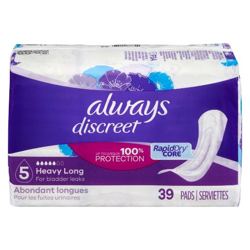 Picture of ALWAYS DISCREET PADS - HEAVY - LONG 39S